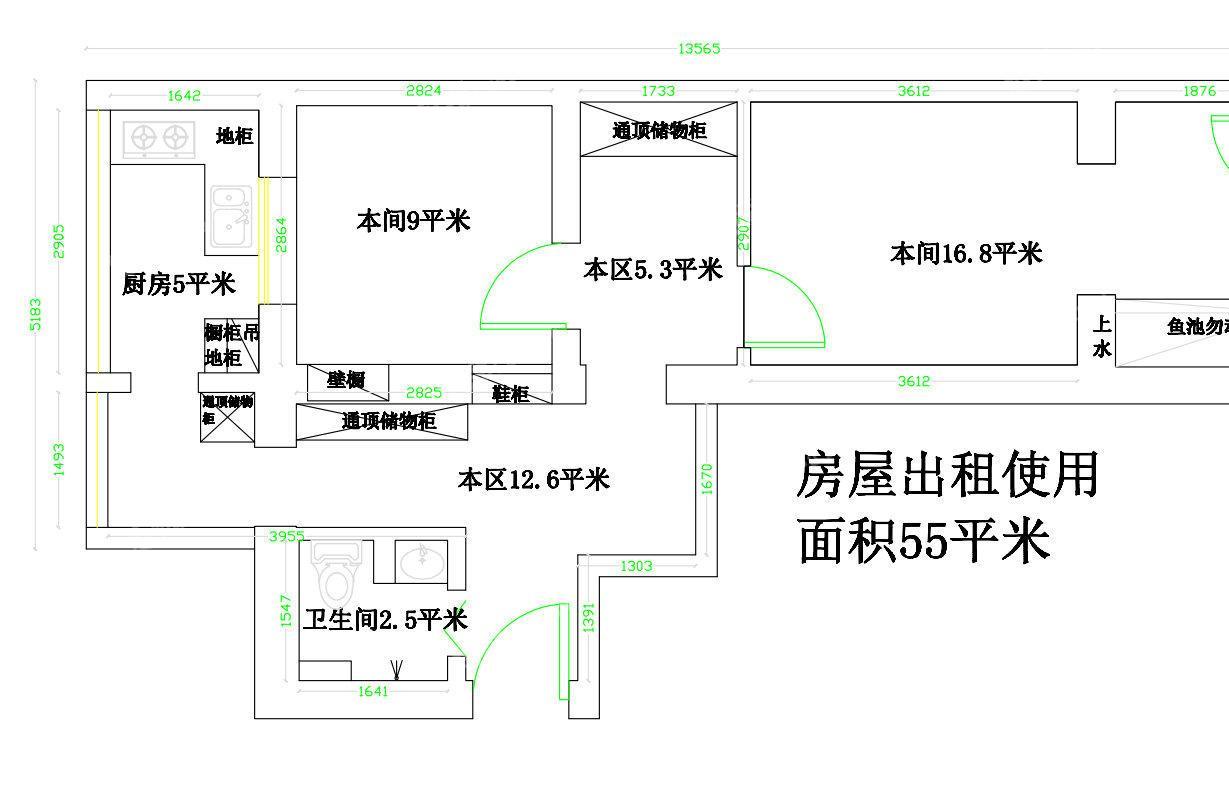 河?xùn)|大王莊55㎡商鋪出租